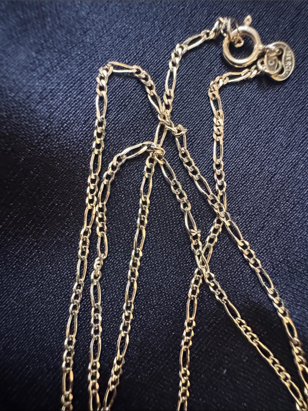 New Figaro Chain
Necklace 14k Yellow Gold
18" 1.3mm